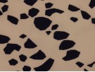 Printed Viscose Jersey Fabric - Navy Leopard Print
